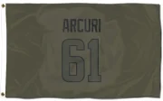 AJ Arcuri Los Angeles Rams  Flag (3 X 5) - Olive