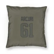 AJ Arcuri Los Angeles Rams  Pillow Cover (18 X 18) - Olive