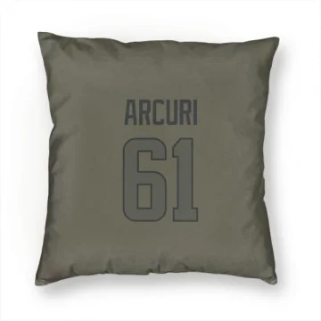 AJ Arcuri Los Angeles Rams  Pillow Cover (18 X 18) - Olive