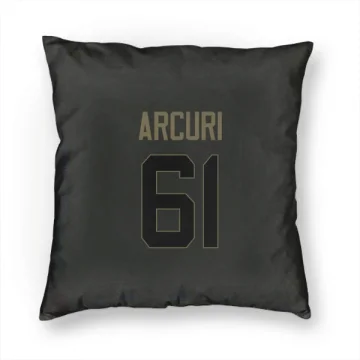 AJ Arcuri Los Angeles Rams  Service Pillow Cover (18 X 18) - Black