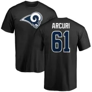 AJ Arcuri Men's Los Angeles Rams Logo T-Shirt - Black