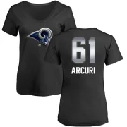 AJ Arcuri Women's Los Angeles Rams Midnight Mascot T-Shirt - Black