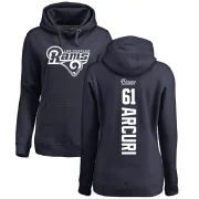 AJ Arcuri Women's Los Angeles Rams Pro Line Backer Pullover Hoodie Navy