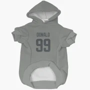 Aaron Donald Los Angeles Rams  Dog & Cat Pet Hoodie - Gray