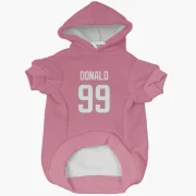 Aaron Donald Los Angeles Rams  Dog & Cat Pet Hoodie - Pink