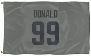 Aaron Donald Los Angeles Rams  Flag (3 X 5) - Gray