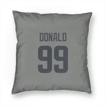 Aaron Donald Los Angeles Rams  Pillow Cover (18 X 18) - Gray