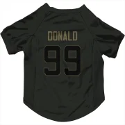 Aaron Donald Los Angeles Rams  Service Dog & Cat Pet Jersey - Black