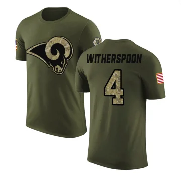 Ahkello Witherspoon Men's Los Angeles Rams Salute to Service T-Shirt Olive