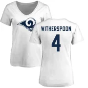 Ahkello Witherspoon Women's Los Angeles Rams Logo Slim Fit T-Shirt - White