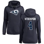 Ahkello Witherspoon Women's Los Angeles Rams Pro Line Logo Pullover Hoodie Navy