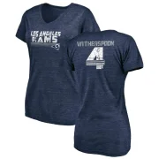 Ahkello Witherspoon Women's Los Angeles Rams Retro V-Neck T-Shirt - Navy