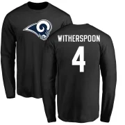 Ahkello Witherspoon Youth Los Angeles Rams Logo Long Sleeve T-Shirt - Black