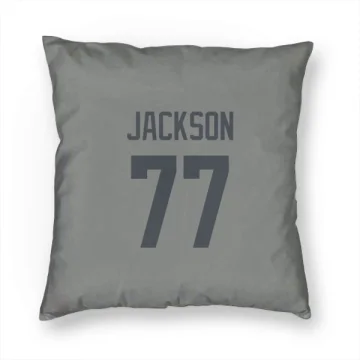 Alaric Jackson Los Angeles Rams  Pillow Cover (18 X 18) - Gray