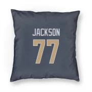 Alaric Jackson Los Angeles Rams  Pillow Cover (18 X 18) - Navy