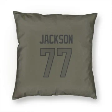 Alaric Jackson Los Angeles Rams  Pillow Cover (18 X 18) - Olive