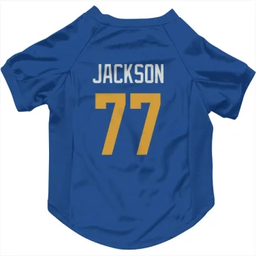 Alaric Jackson Los Angeles Rams   Royal  Dog & Cat Pet Jersey - Gold