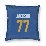 Alaric Jackson Los Angeles Rams   Royal  Pillow Cover (18 X 18) - Gold