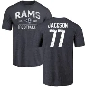 Alaric Jackson Men's Los Angeles Rams Distressed T-Shirt - Navy