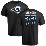 Alaric Jackson Men's Los Angeles Rams Logo T-Shirt - Black