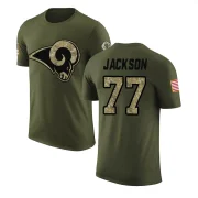 Alaric Jackson Men's Los Angeles Rams Salute to Service T-Shirt Olive