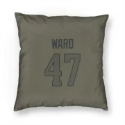 Alex Ward Los Angeles Rams  Pillow Cover (18 X 18) - Olive