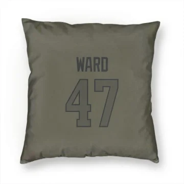 Alex Ward Los Angeles Rams  Pillow Cover (18 X 18) - Olive