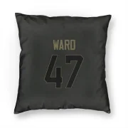 Alex Ward Los Angeles Rams  Service Pillow Cover (18 X 18) - Black