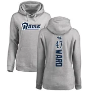 Alex Ward Women's Los Angeles Rams Pro Line Ash Backer Pullover Hoodie