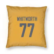 Andrew Whitworth Los Angeles Rams  Pillow Cover (18 X 18) - Gold