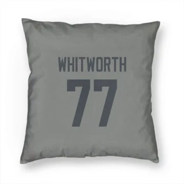 Andrew Whitworth Los Angeles Rams  Pillow Cover (18 X 18) - Gray