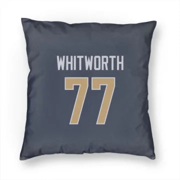 Andrew Whitworth Los Angeles Rams  Pillow Cover (18 X 18) - Navy