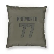 Andrew Whitworth Los Angeles Rams  Pillow Cover (18 X 18) - Olive