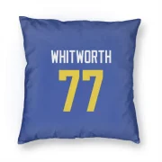 Andrew Whitworth Los Angeles Rams  Pillow Cover (18 X 18) - Royal