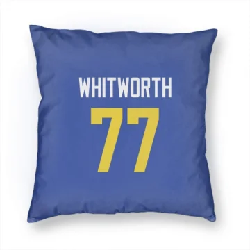 Andrew Whitworth Los Angeles Rams  Pillow Cover (18 X 18) - Royal