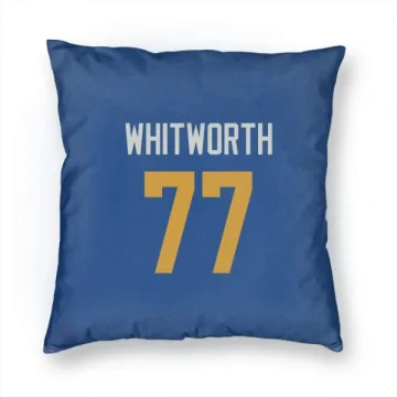 Andrew Whitworth Los Angeles Rams Royal  Pillow Cover (18 X 18) - Gold