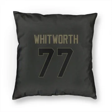 Andrew Whitworth Los Angeles Rams  Service Pillow Cover (18 X 18) - Black