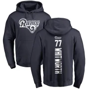 Andrew Whitworth Men's Los Angeles Rams Pro Line Backer Pullover Hoodie Navy