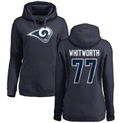 Andrew Whitworth Women's Los Angeles Rams Pro Line Logo Pullover Hoodie Navy