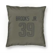 Antoine Brooks Jr. Los Angeles Rams  Pillow Cover (18 X 18) - Olive