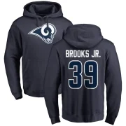 Antoine Brooks Jr. Men's Los Angeles Rams Pro Line Logo Pullover Hoodie Navy