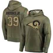 Antoine Brooks Jr. Men's Los Angeles Rams Salute to Service Pullover Hoodie Olive