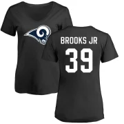 Antoine Brooks Jr. Women's Los Angeles Rams Logo Slim Fit T-Shirt - Black