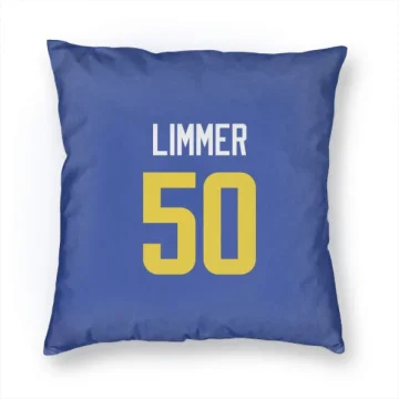 Beaux Limmer Los Angeles Rams  Pillow Cover (18 X 18) - Royal