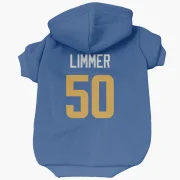 Beaux Limmer Los Angeles Rams   Royal  Dog & Cat Pet Hoodie - Gold