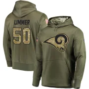 Beaux Limmer Men's Los Angeles Rams Salute to Service Pullover Hoodie Olive