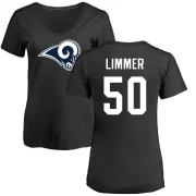 Beaux Limmer Women's Los Angeles Rams Logo Slim Fit T-Shirt - Black