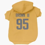 Bobby Brown III Los Angeles Rams  Dog & Cat Pet Hoodie - Gold