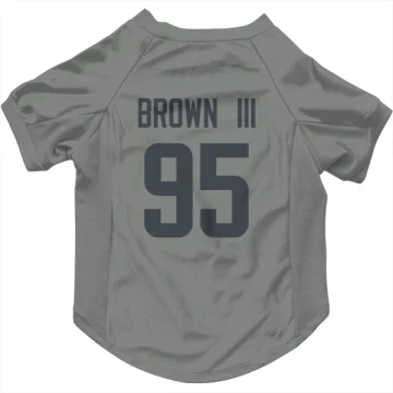 Bobby Brown III Los Angeles Rams  Dog & Cat Pet Jersey - Gray