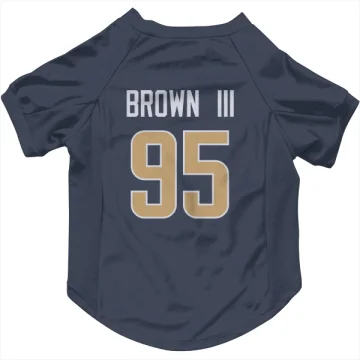 Bobby Brown III Los Angeles Rams  Dog & Cat Pet Jersey - Navy